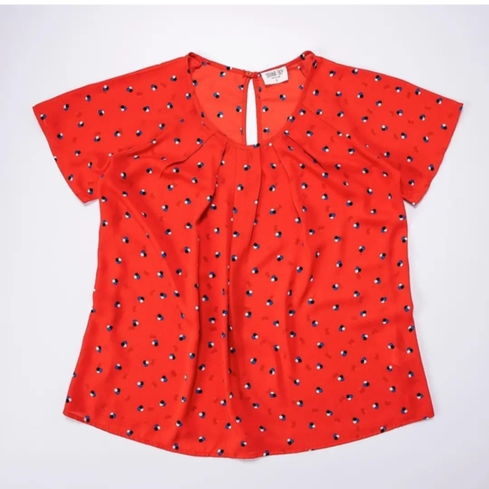 Sienna Sky Red Blouse with Dotted Design